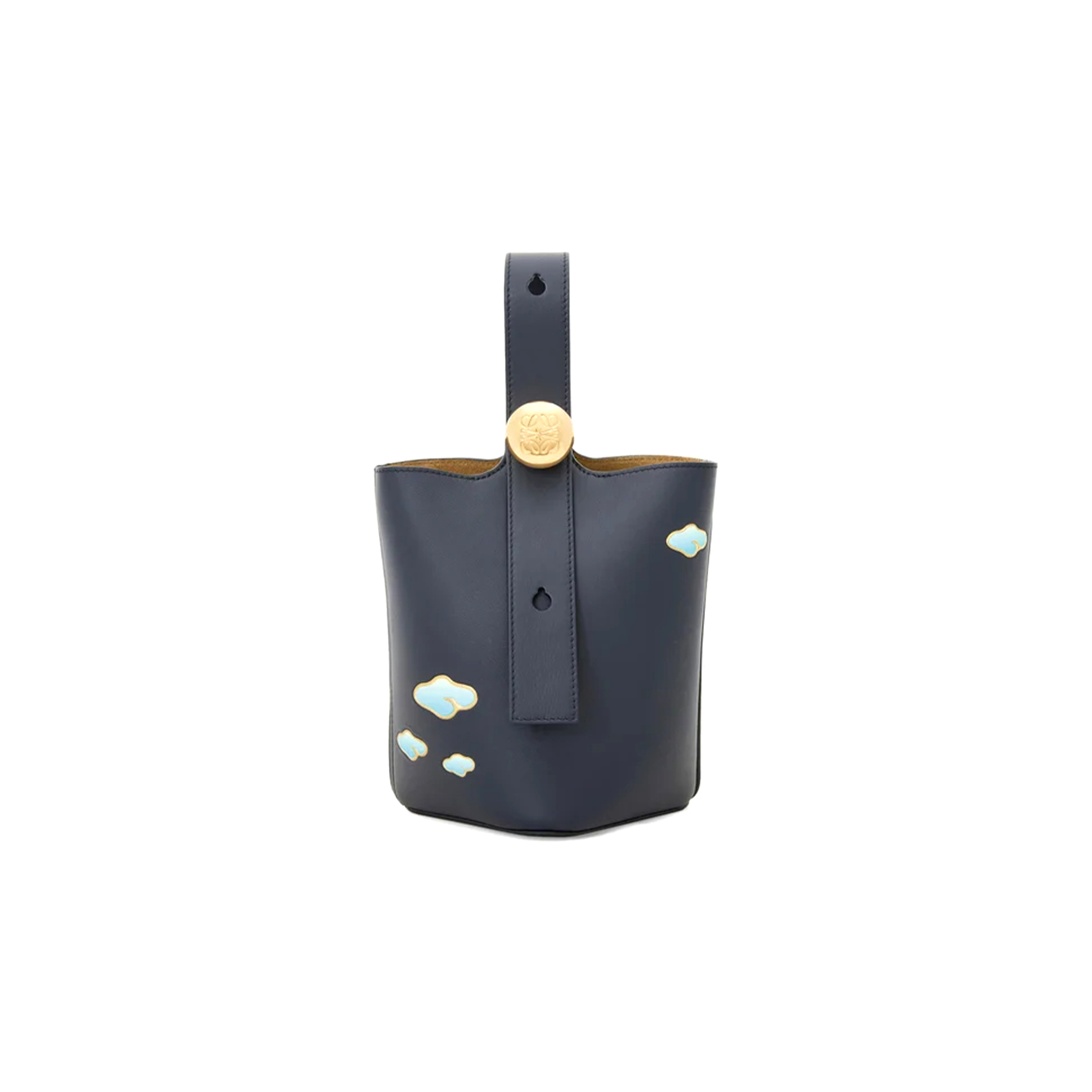 LOEWE MINI PEBBLE BUCKET IN NAPPA CALFSKIN AANBBBMX18 (16*16*19.5cm)